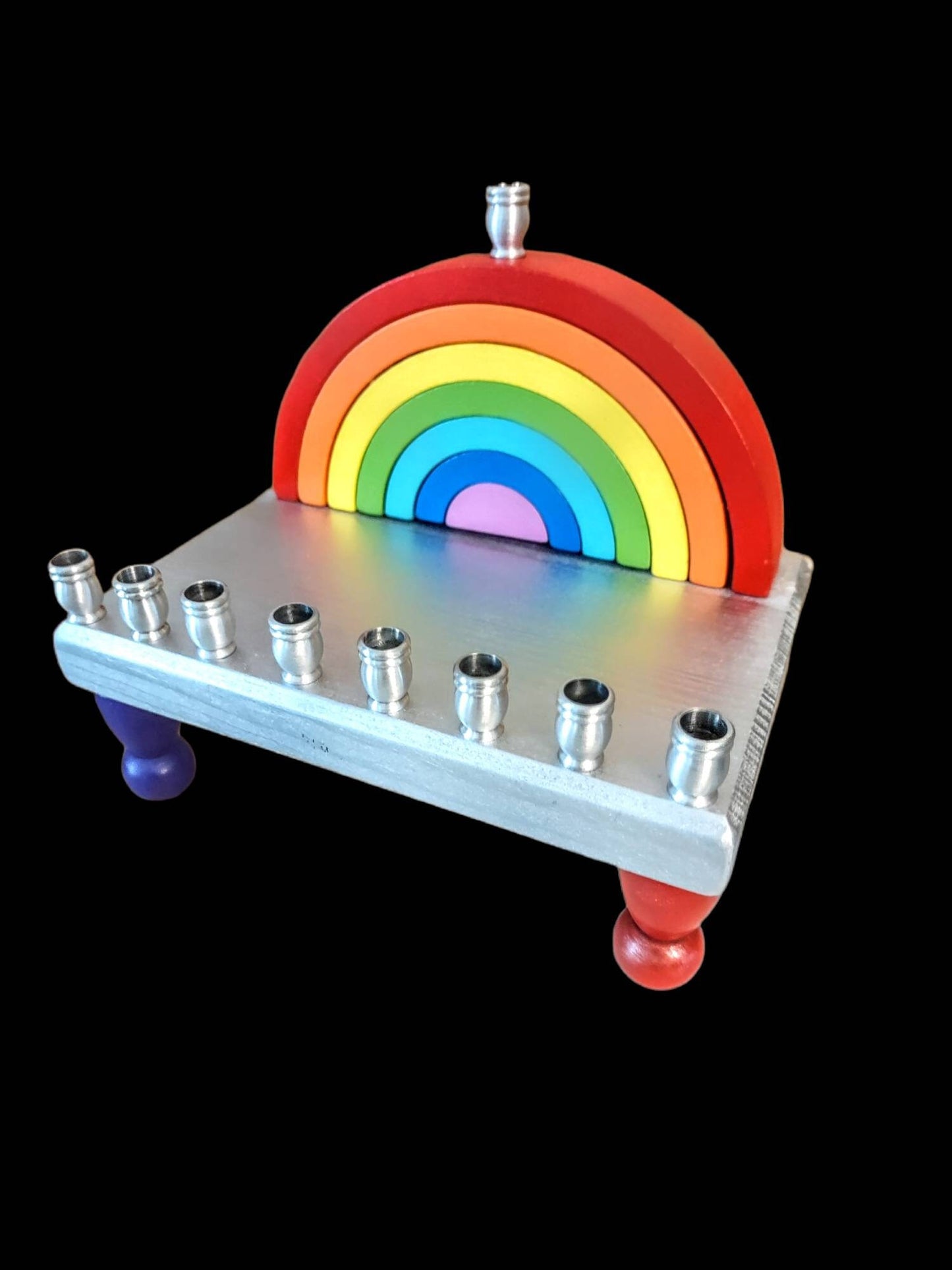 Rainbow Menorah