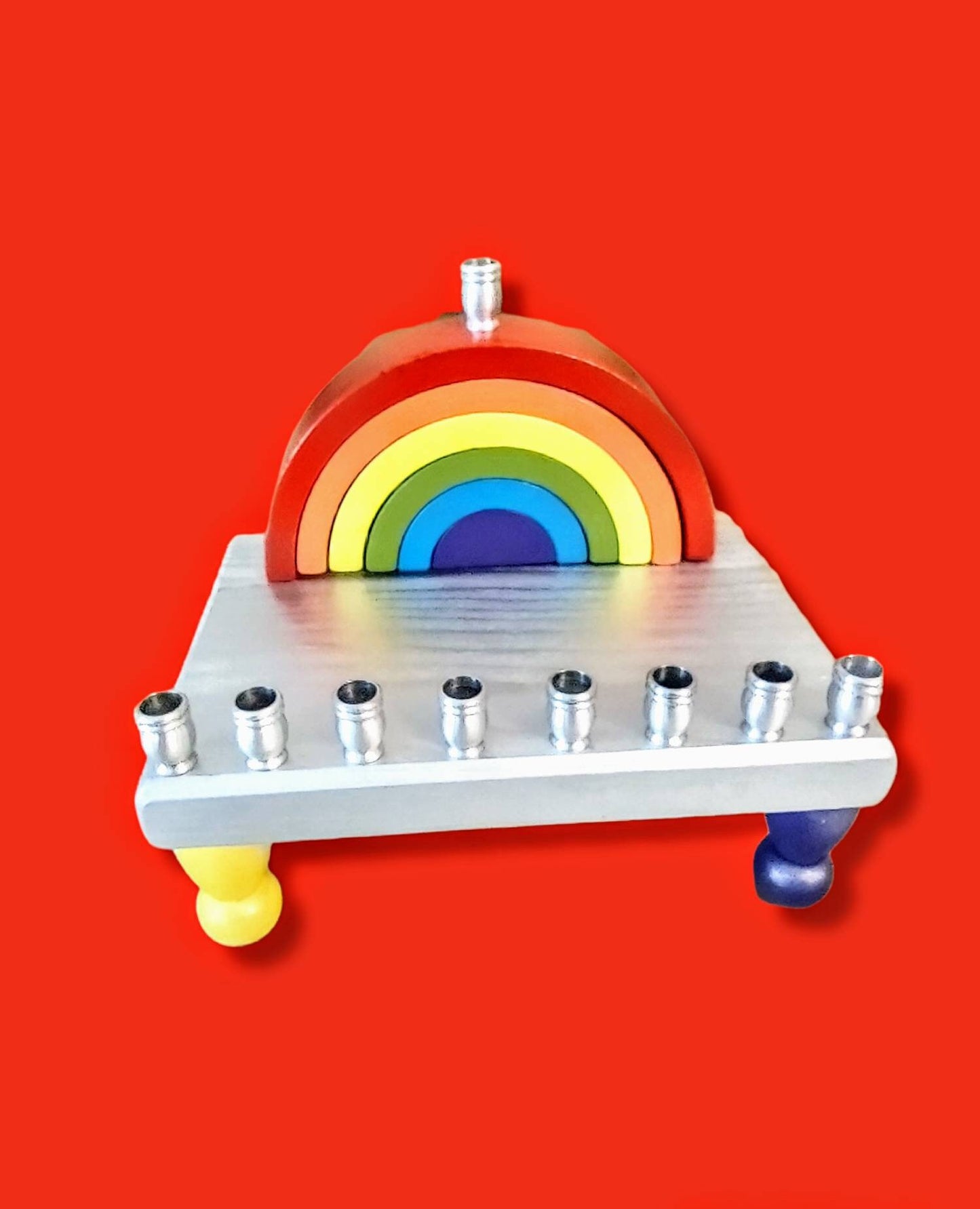 Rainbow Menorah