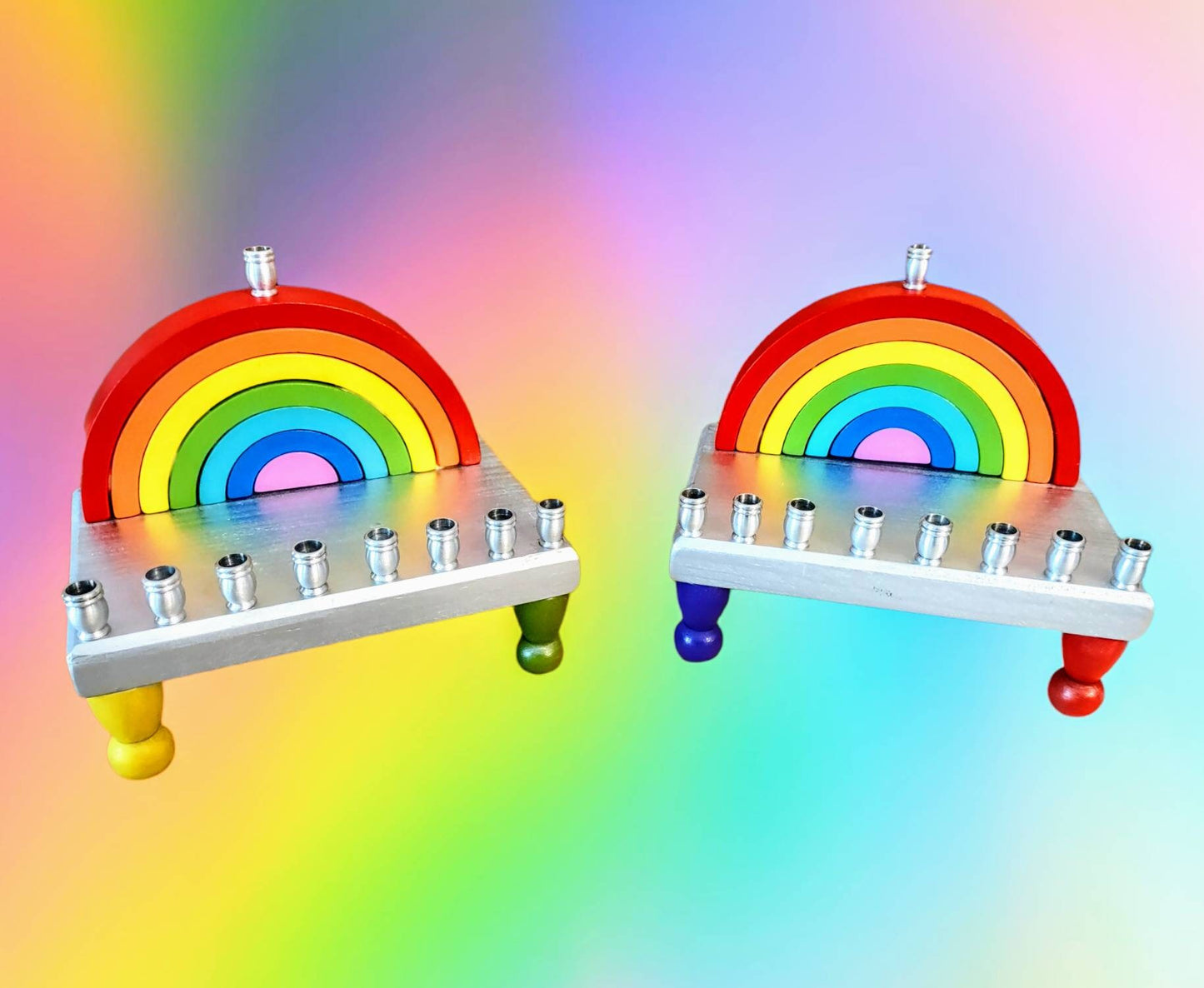 Rainbow Menorah