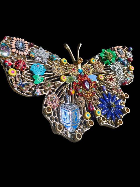 Butterfly Bling Menorah