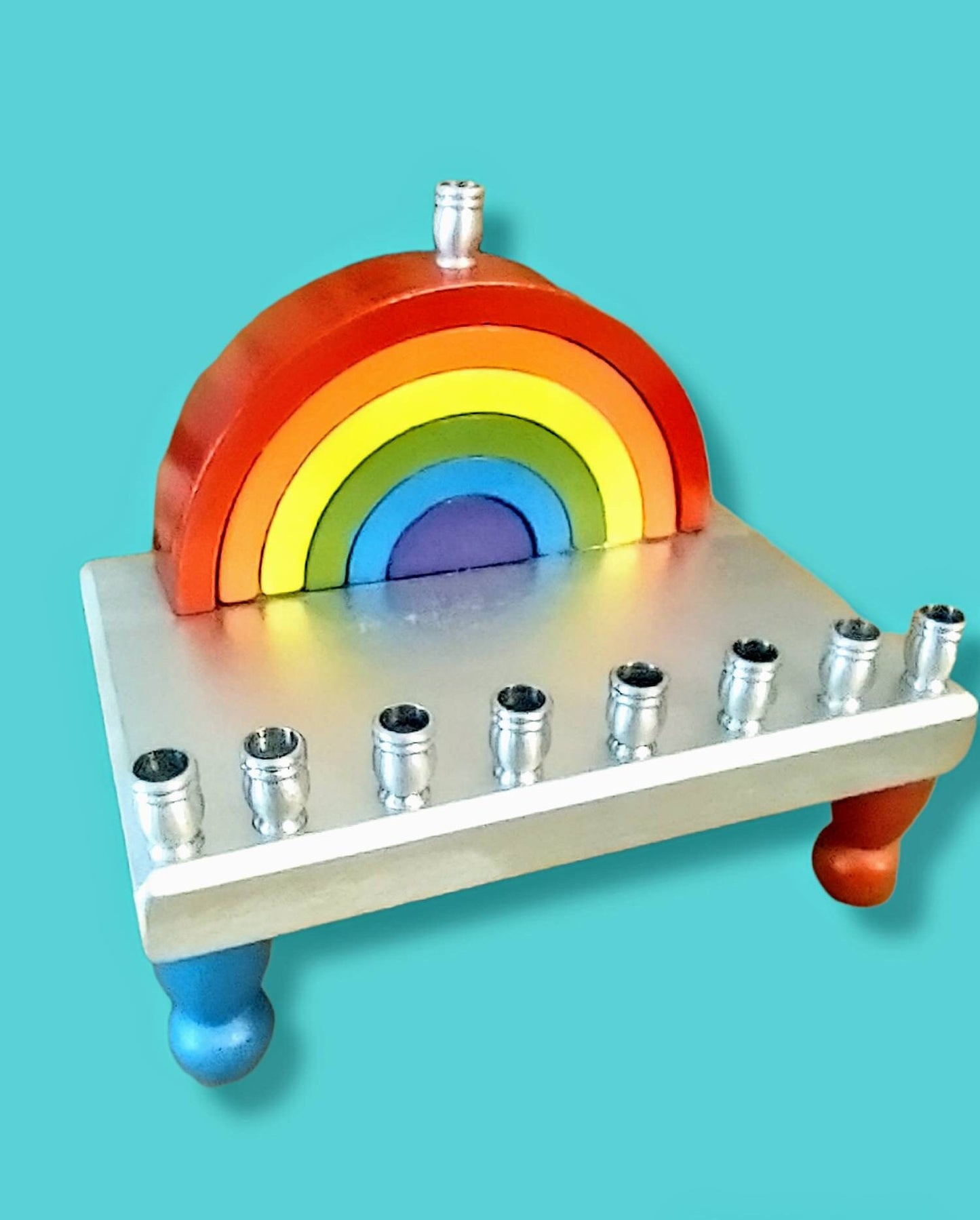 Rainbow Menorah