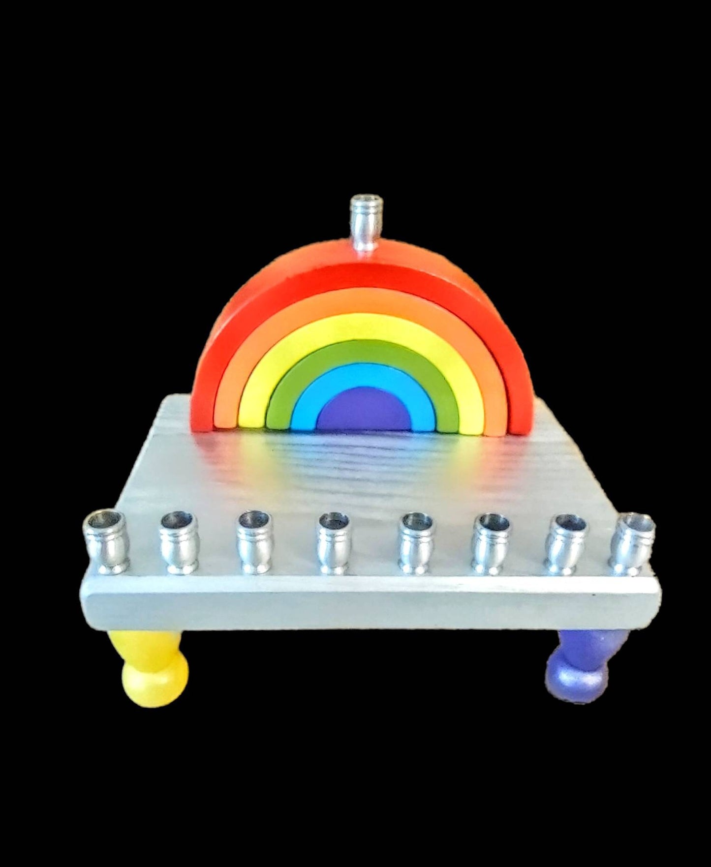 Rainbow Menorah