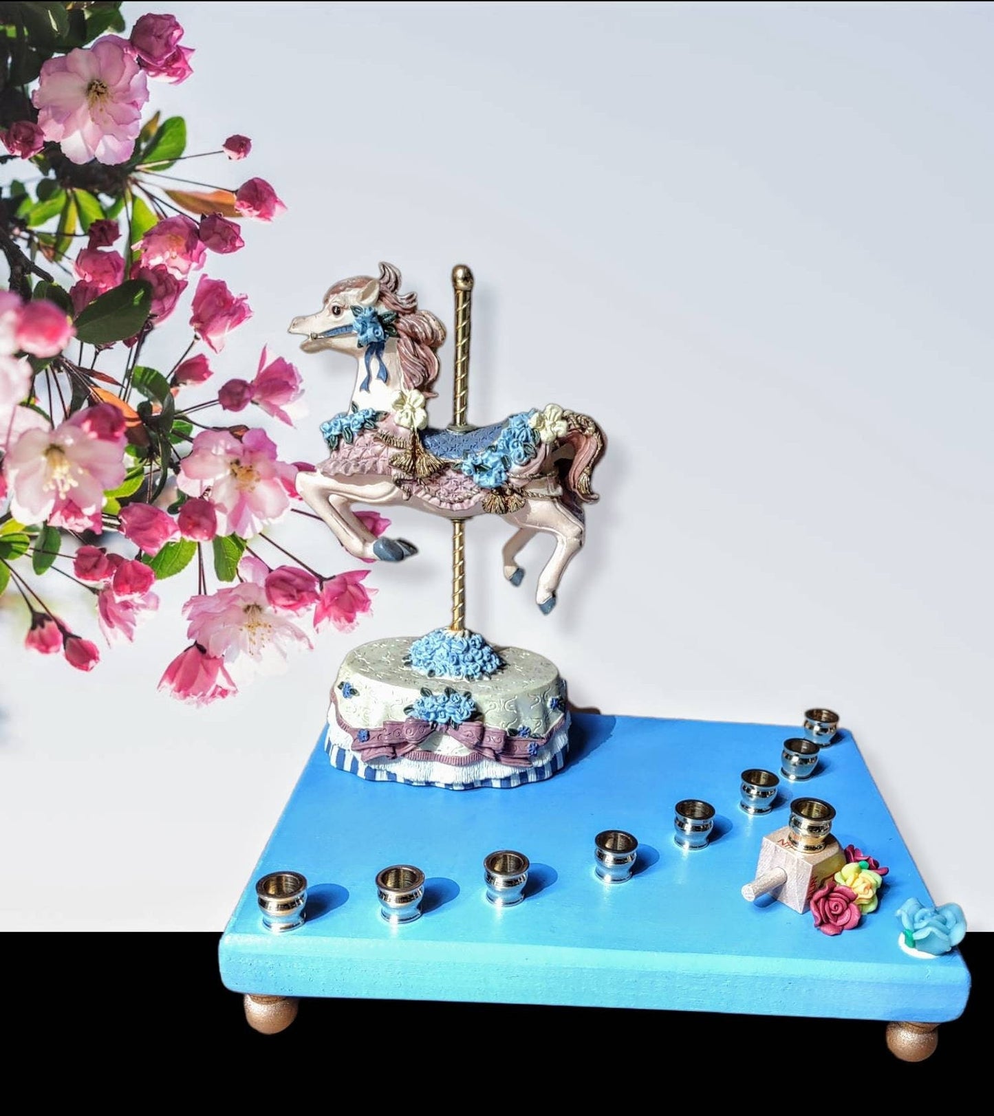Musical Carousel Horse Menorah
