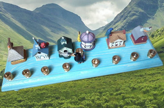 Vintage Lenox Ceramic Birdhouse Menorah