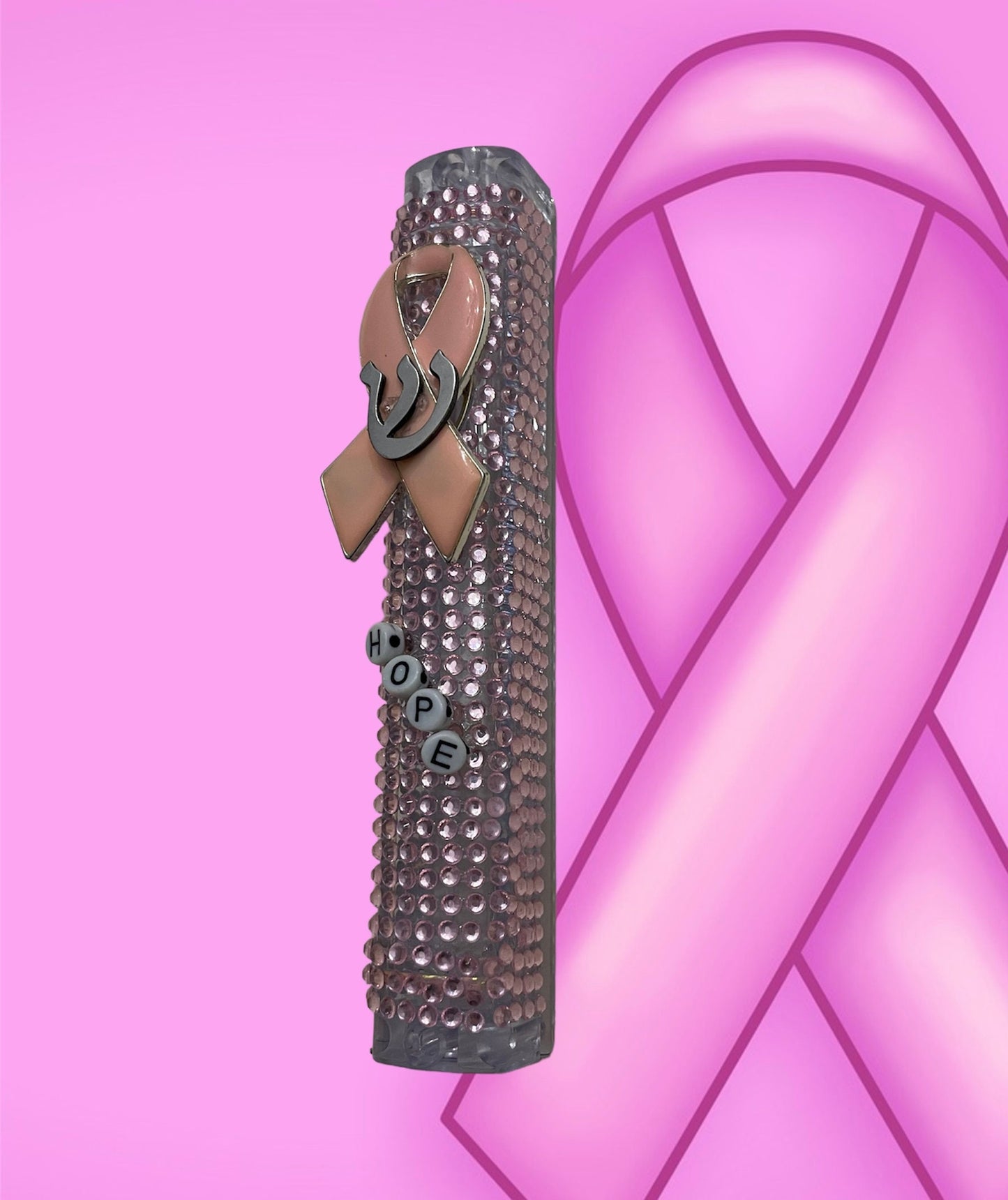 Breast Cancer Pink Ribbon HOPE Mezuzah Donation