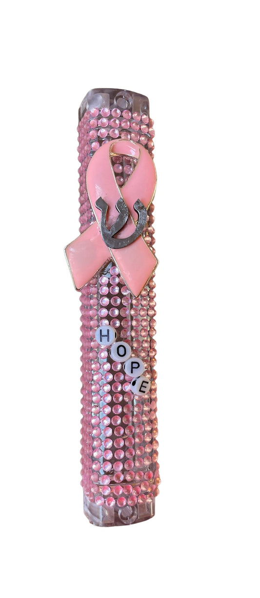 Breast Cancer Pink Ribbon HOPE Mezuzah Donation
