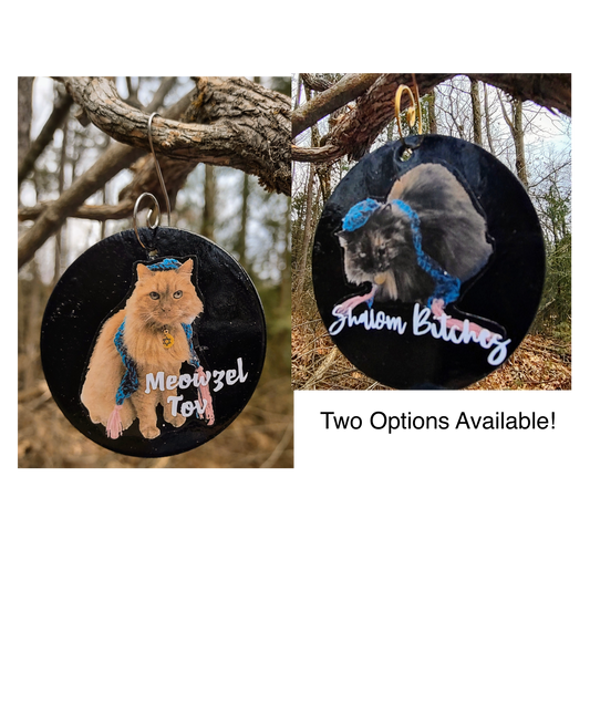 Meowzel Tov & Shalom Cat Ornaments