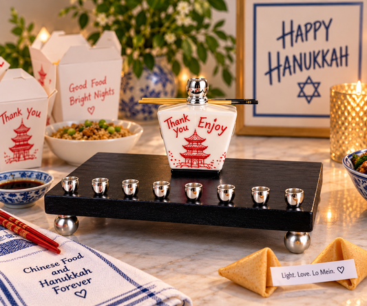 Chinese Takeout Box Menorah | Handmade Hanukkah Menorah
