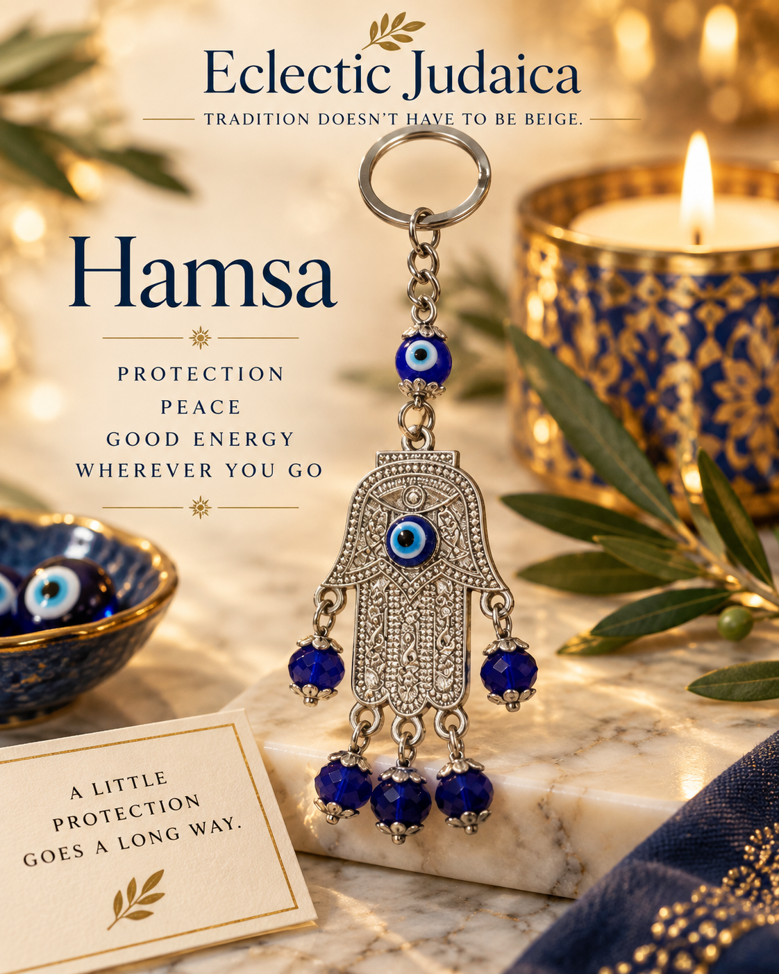 Israeli Hamsa Keychains — Choose Your Style