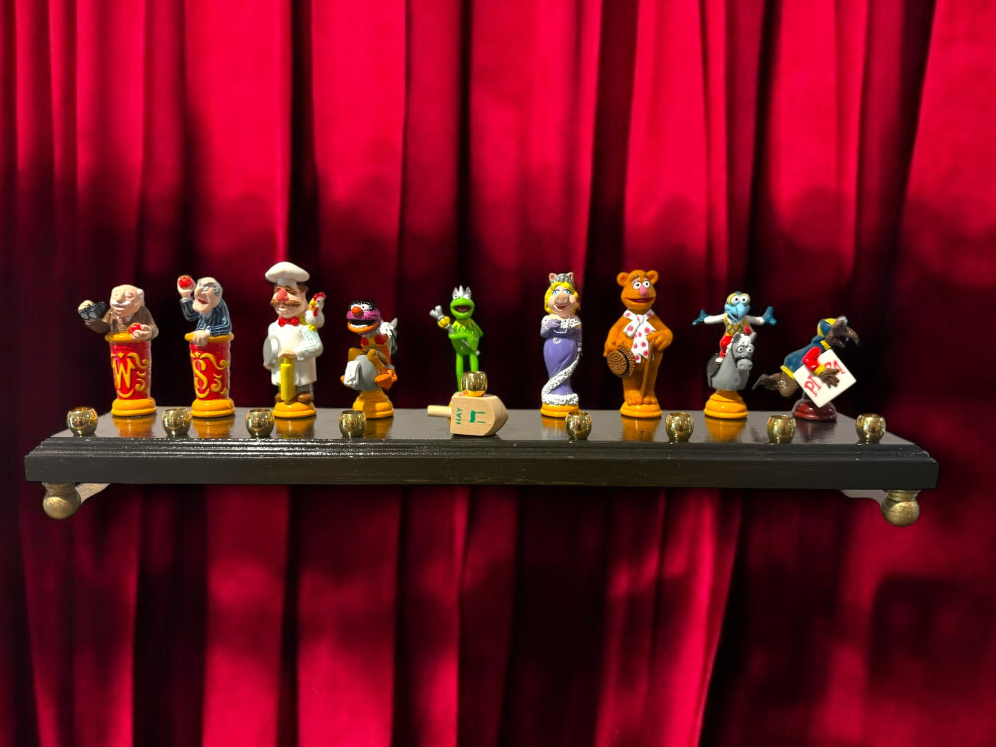 Collectors Muppets Vintage Repurposed Figures Menorah Hanukah Chanukah Judaica