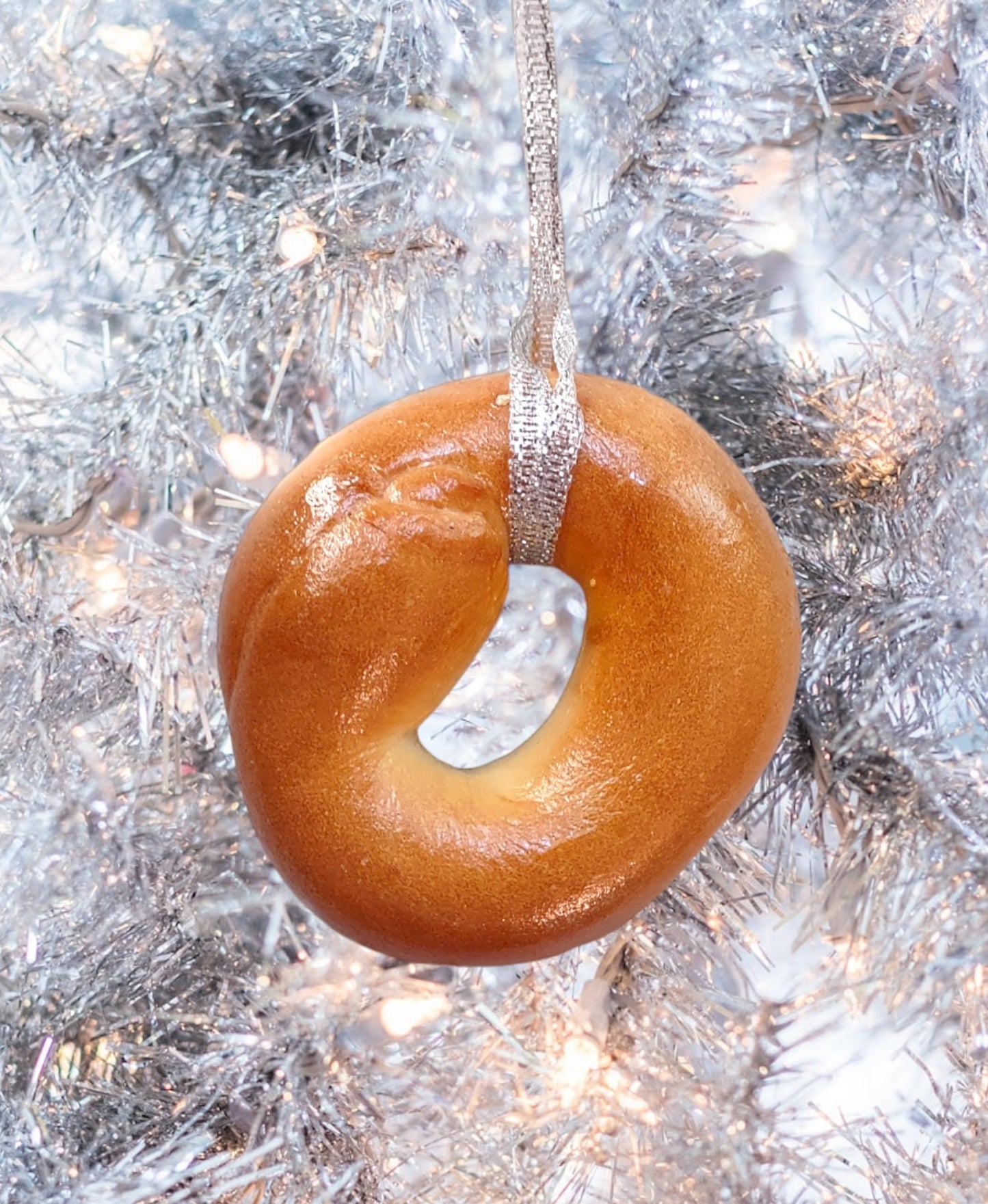 Handmade Real Bagel Ornament