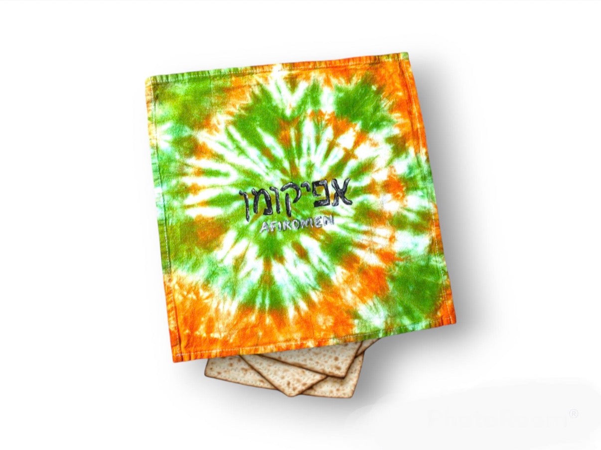 Tie Dye Afikomen Cover | Modern Passover Decor, Cotton