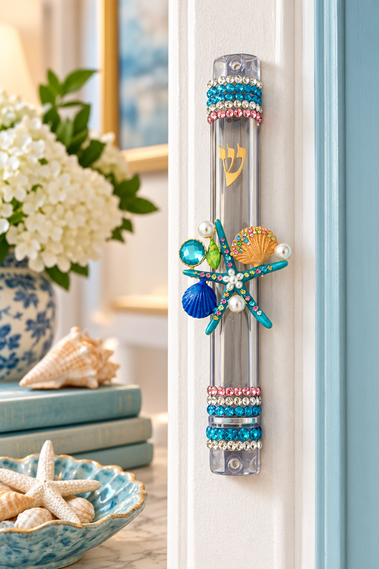Treasures of the Sea Mezuzah Case