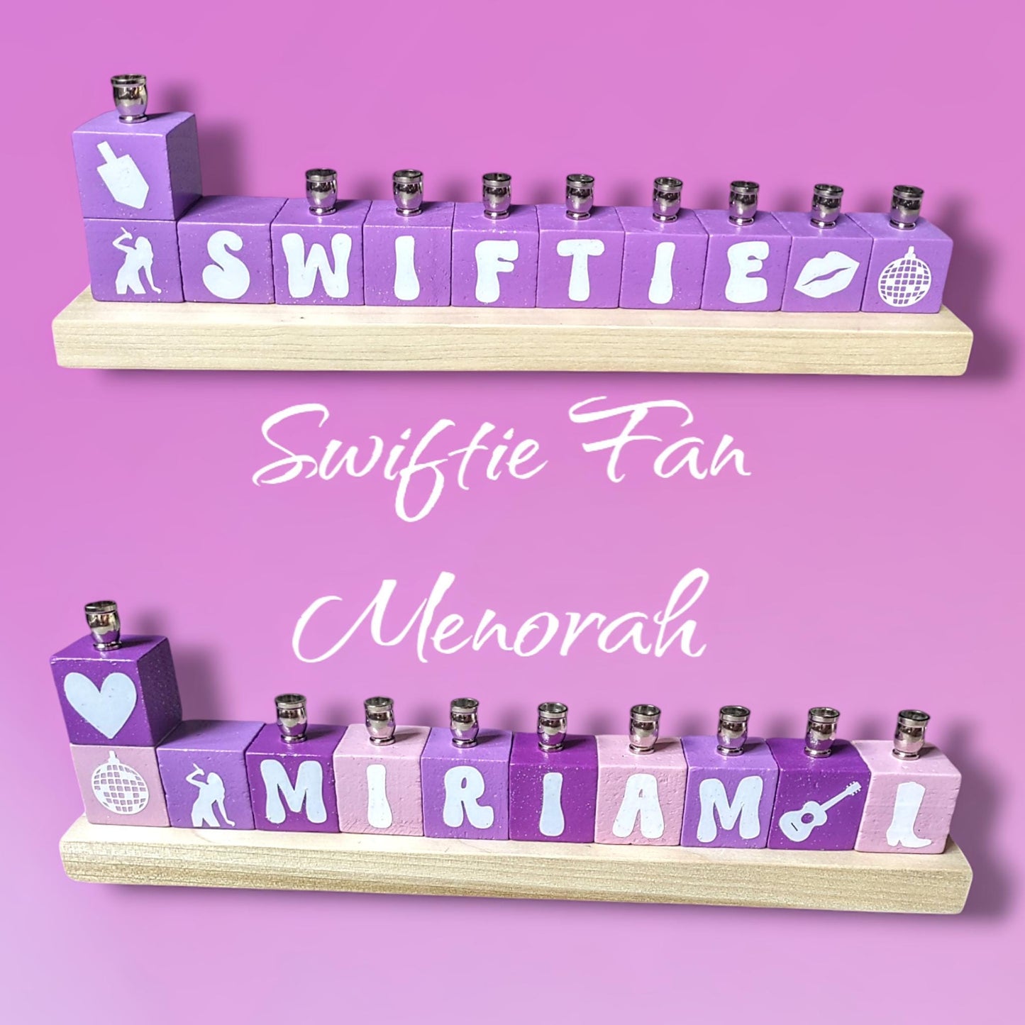 Personalized Swiftie Fan Menorah