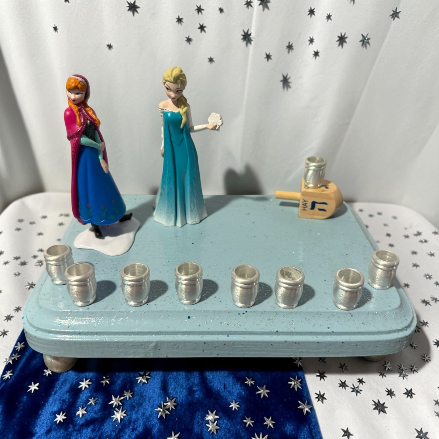 Princess Menorah Classic Disney Judaica Hannukah Frozen Anna Elsa