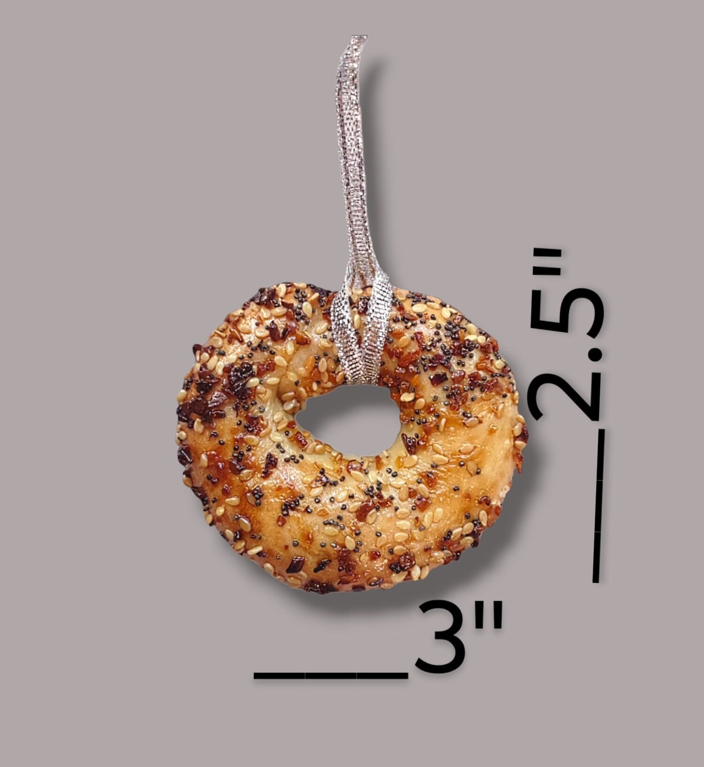 Handmade Real Bagel Ornament
