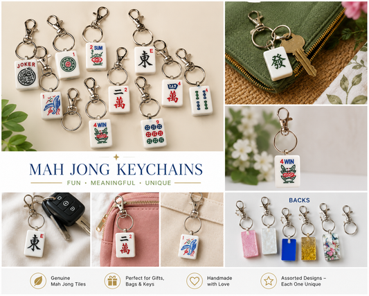 Genuine Mah Jong Tile Keychain