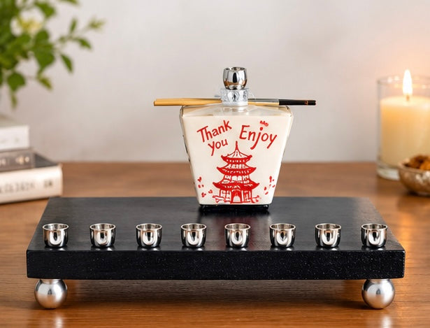 Chinese Takeout Box Menorah | Handmade Hanukkah Menorah