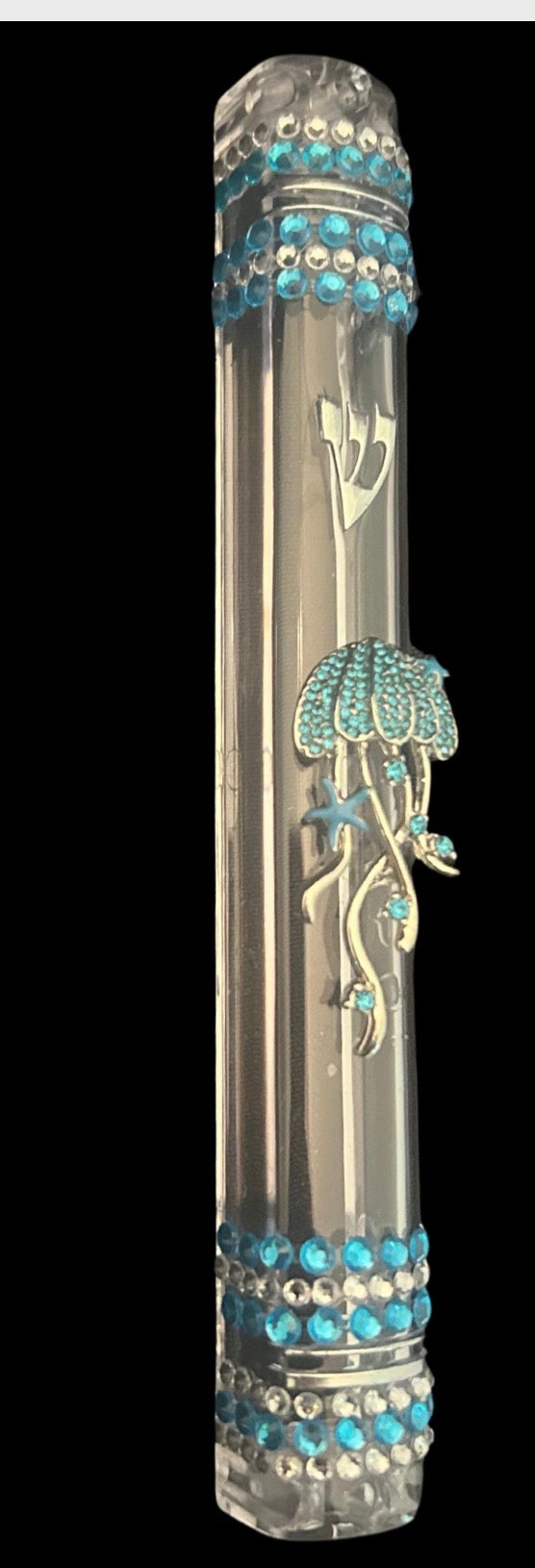 Sparkly Rhinestone Mezuzah: Repurposed Ocean Charms
