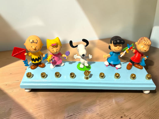 Vintage Peanuts Hanukkah Menorah