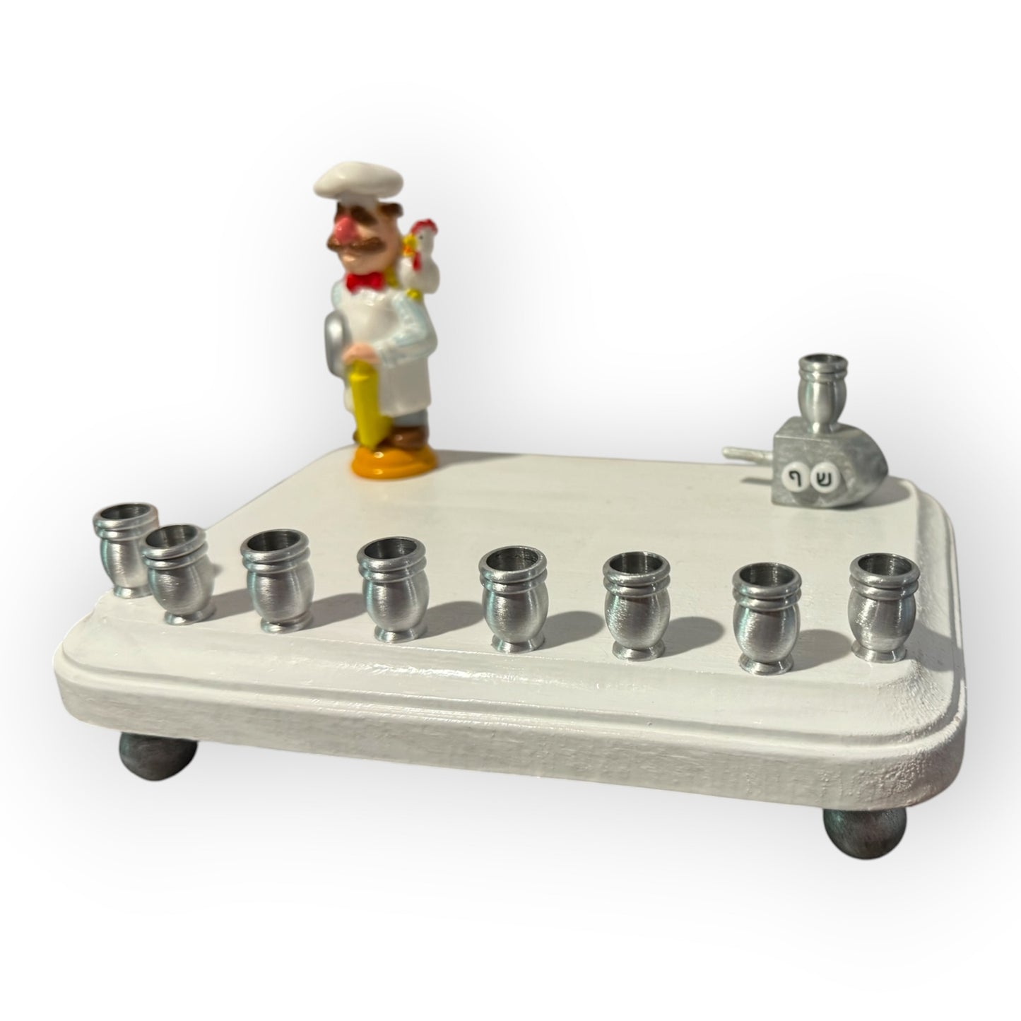Collectors Muppets Chef Vintage Repurposed Figures Menorah Hanukah Chanukah Judaica