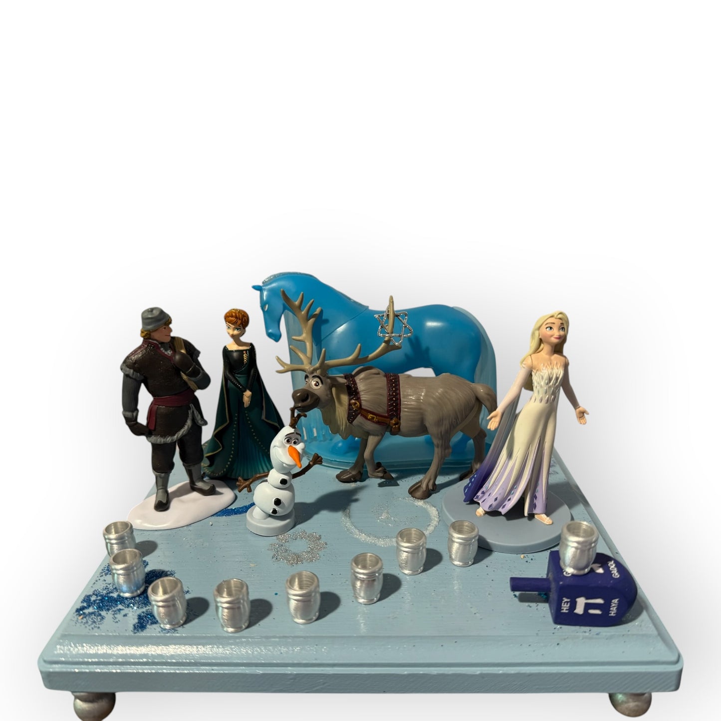 Frozen Menorah Princess Menorah Classic Disney Judaica Hanukkiah Anna and Elsa
