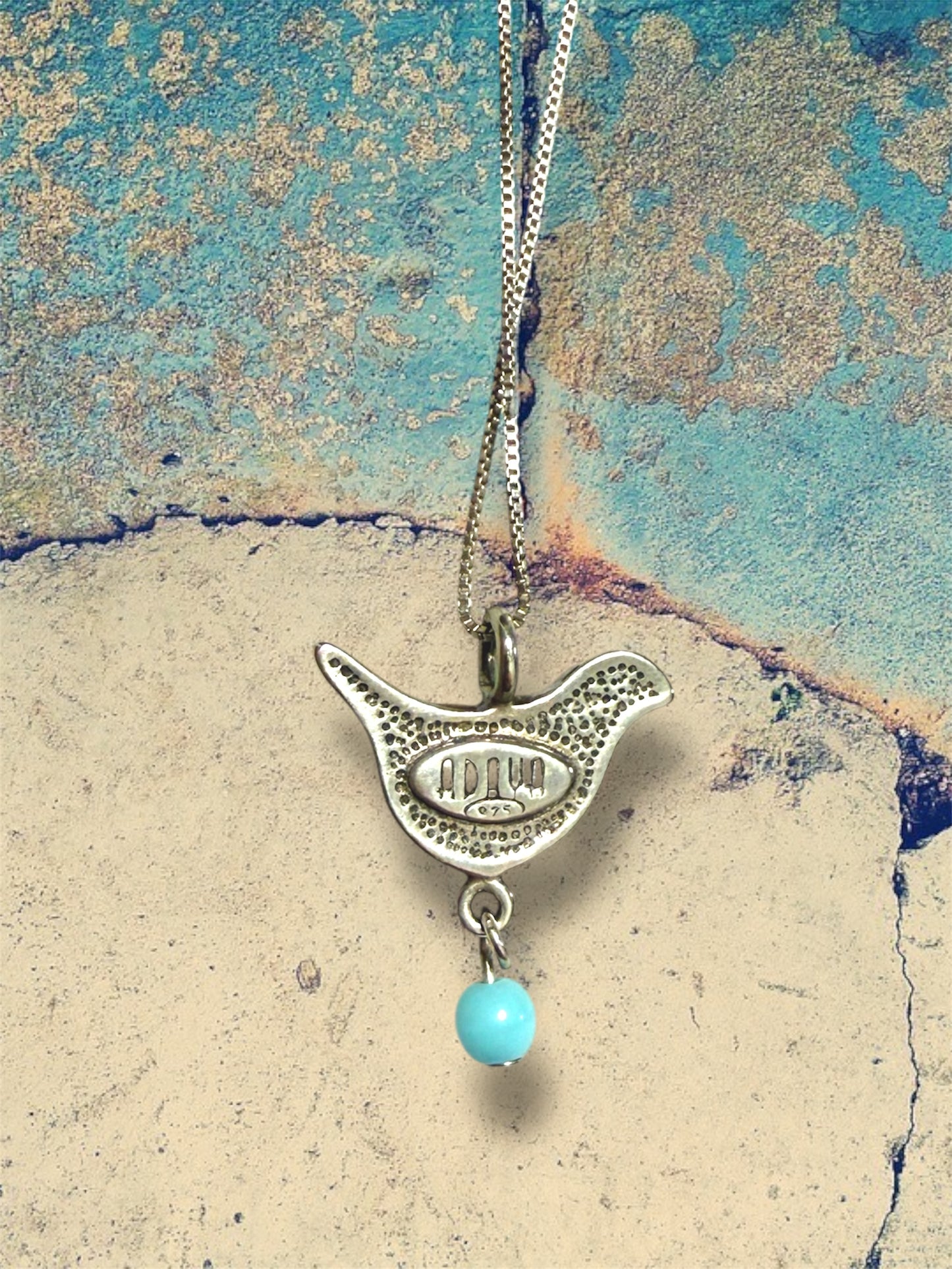 Vintage Adaya Mosaic Dove Necklace