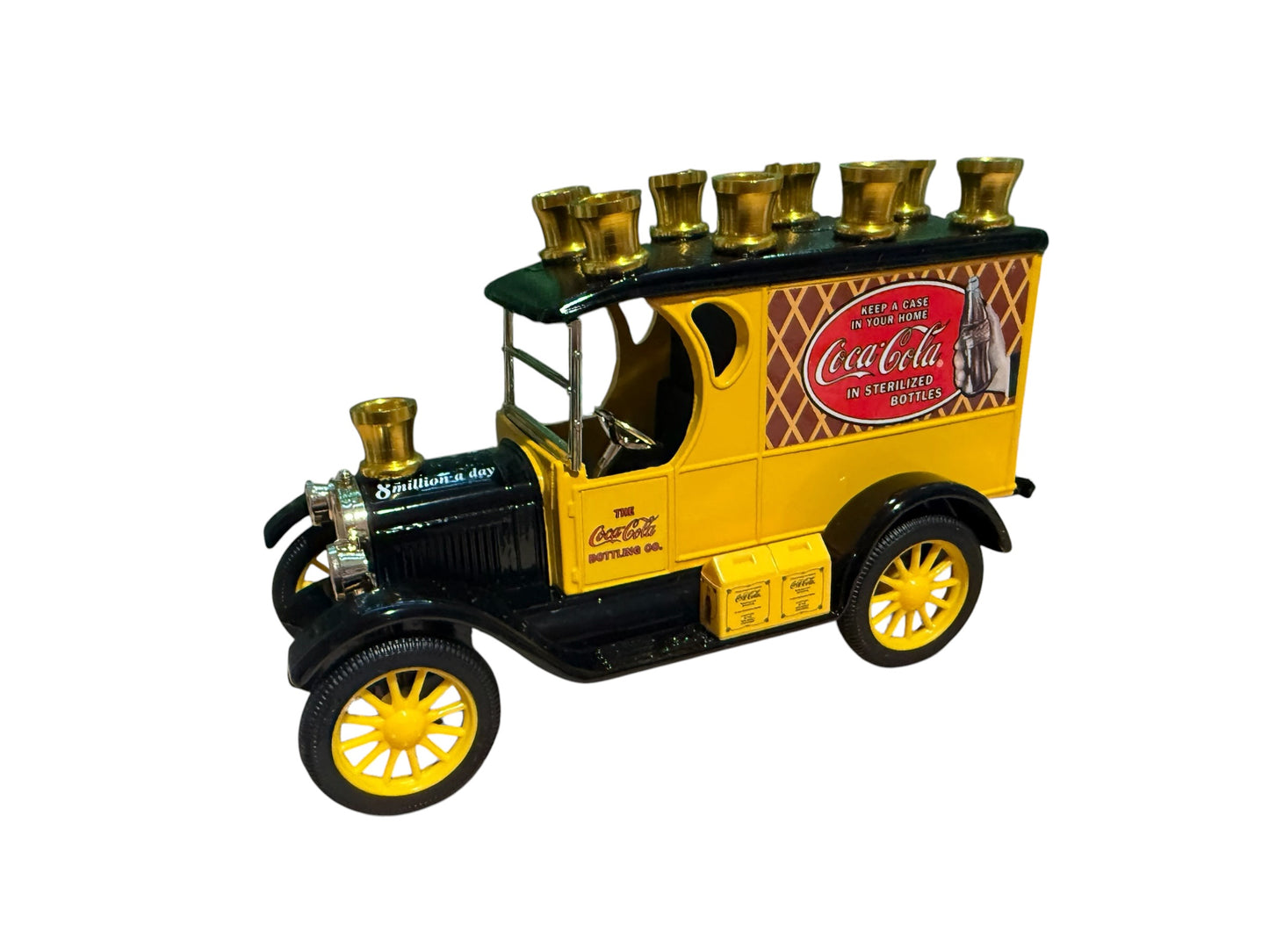 Vintage Coca Cola Collectible Automobile Bank Menorah