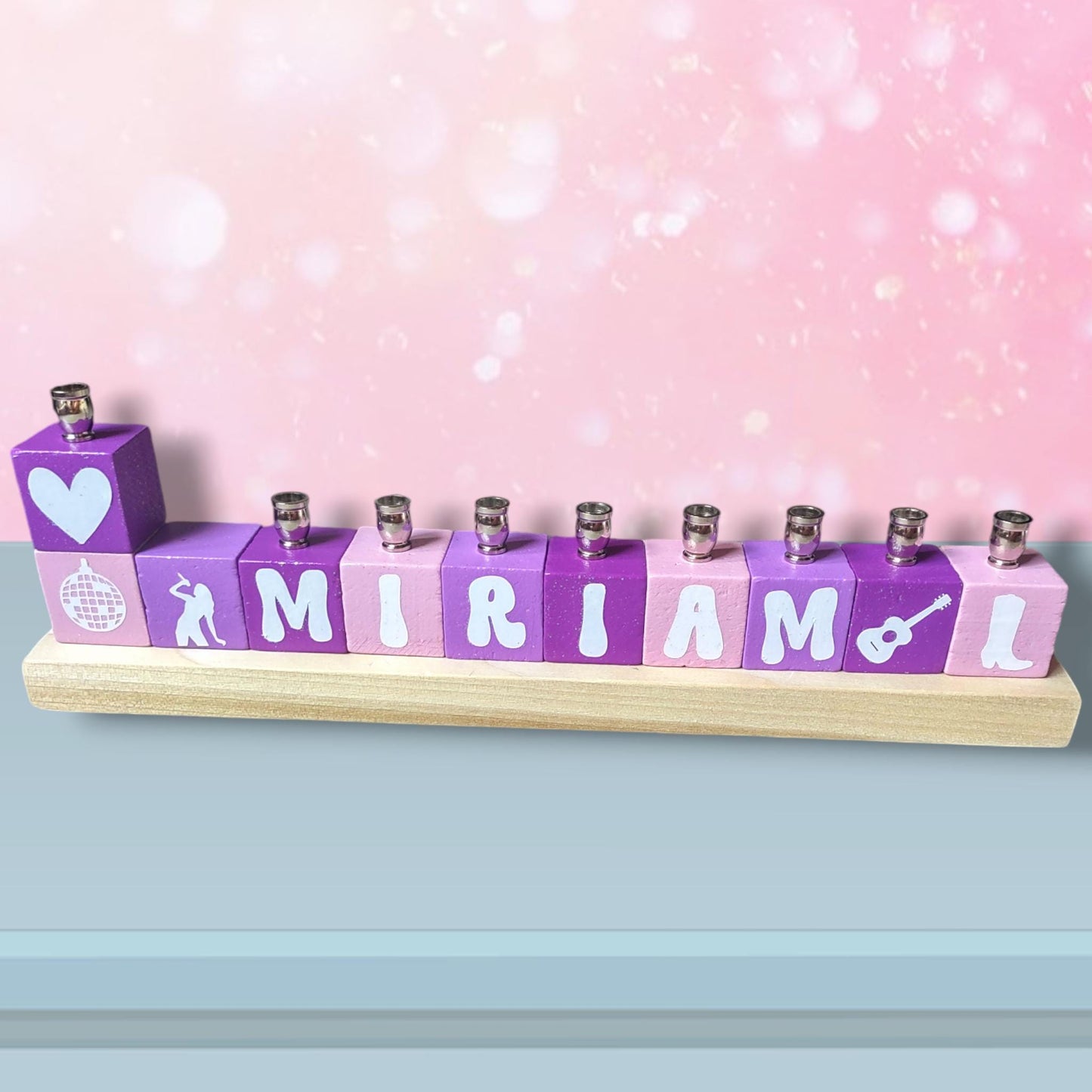 Personalized Swiftie Fan Menorah