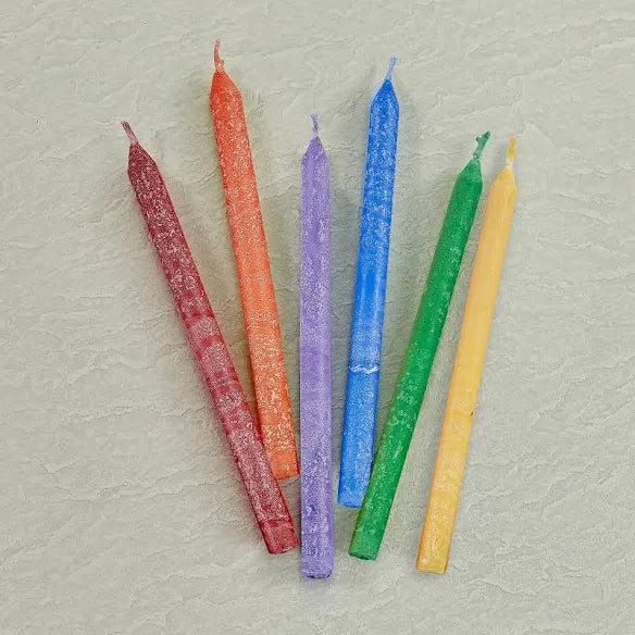 Rainbow Chanukah Candles