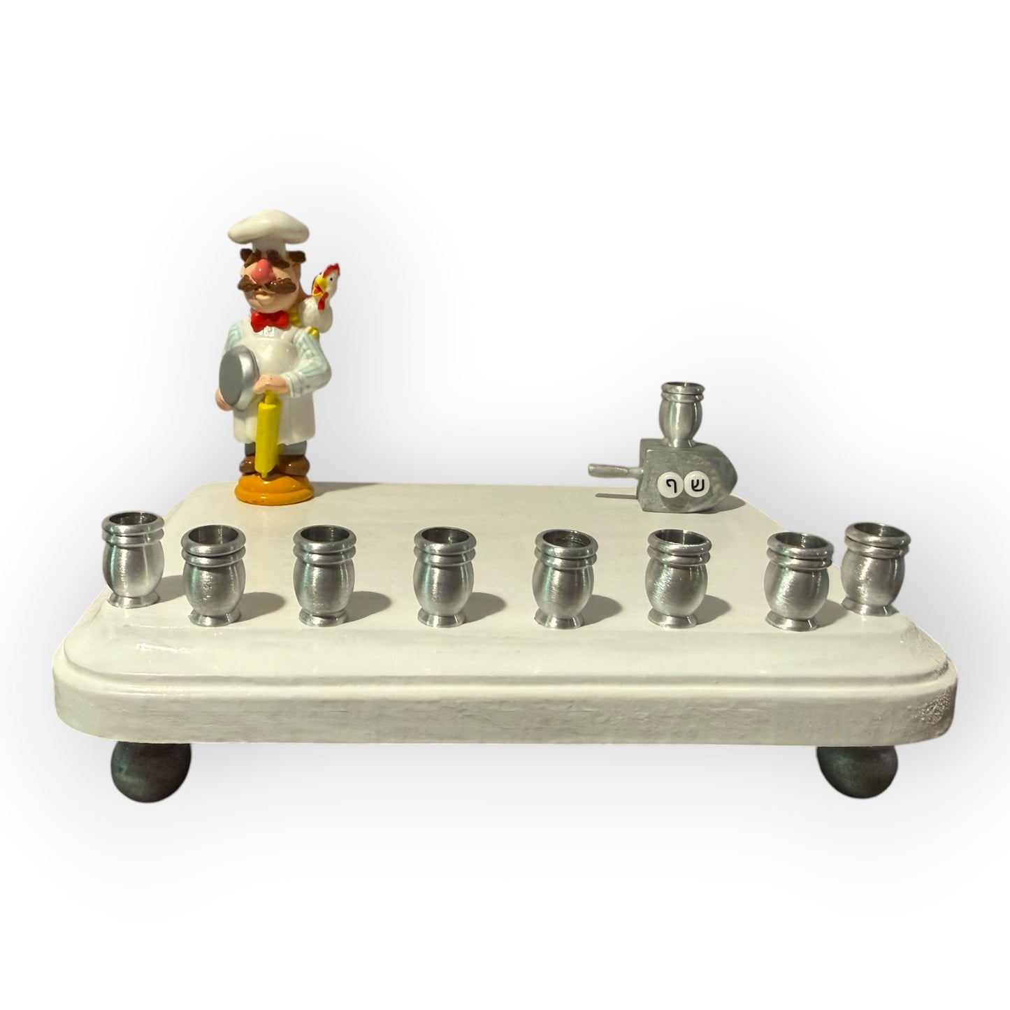 Collectors Muppets Chef Vintage Repurposed Figures Menorah Hanukah Chanukah Judaica