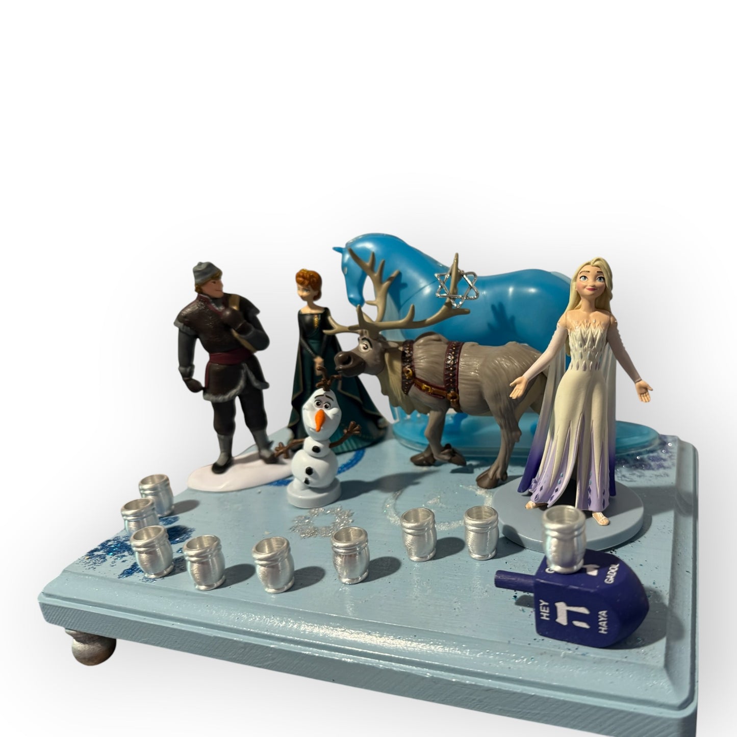 Frozen Menorah Princess Menorah Classic Disney Judaica Hanukkiah Anna and Elsa