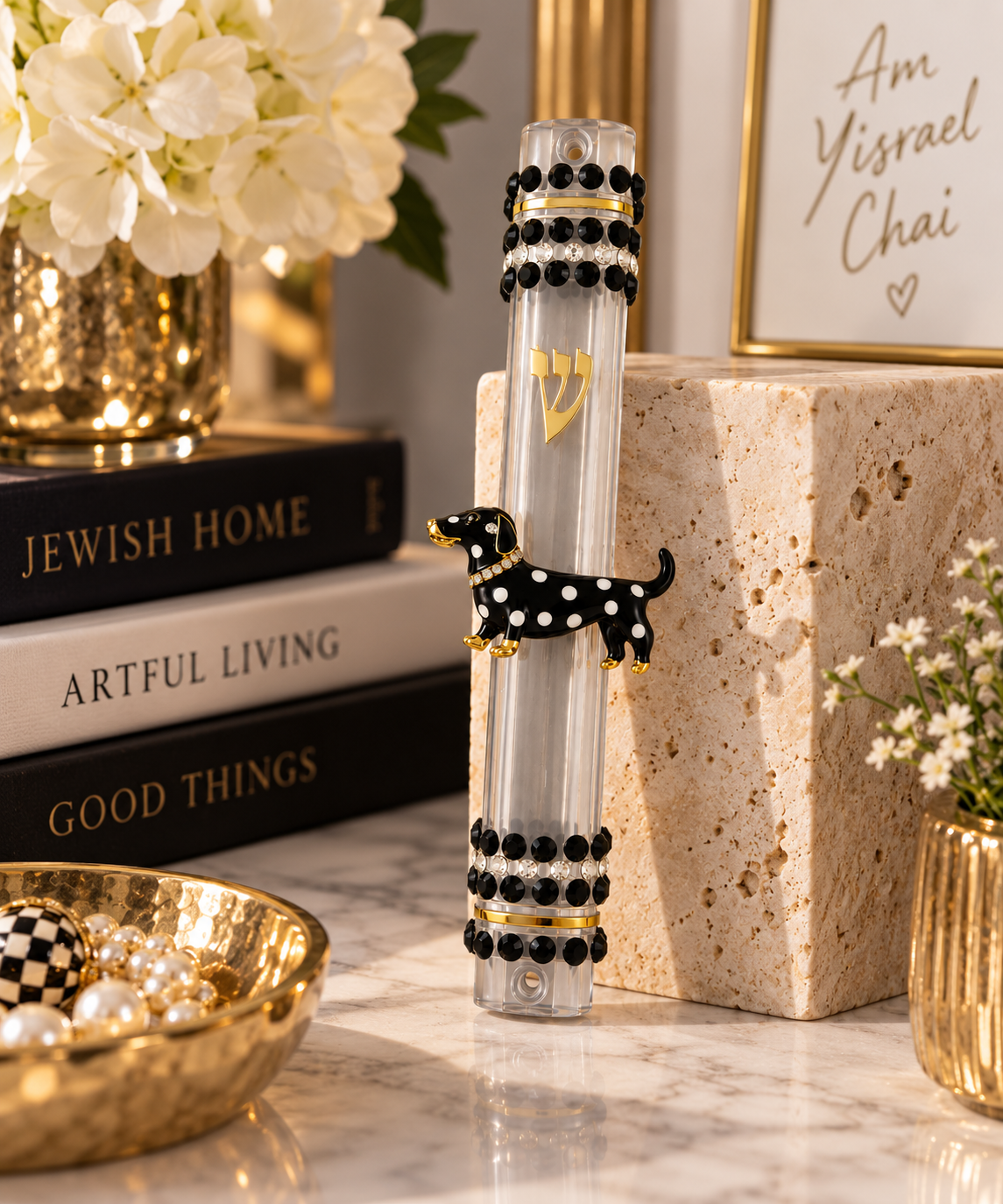 Dottie Dachshund Mezuzah Case