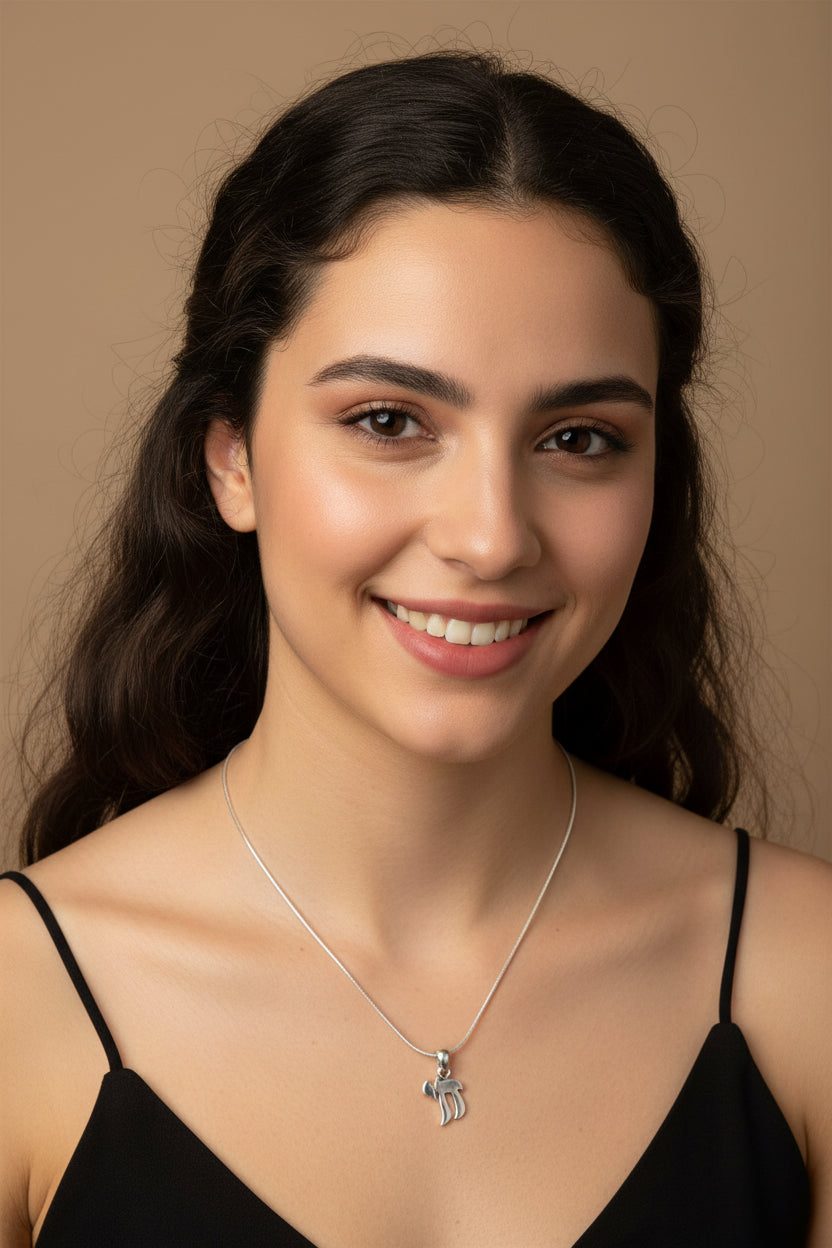 Sterling Silver Chai Necklace