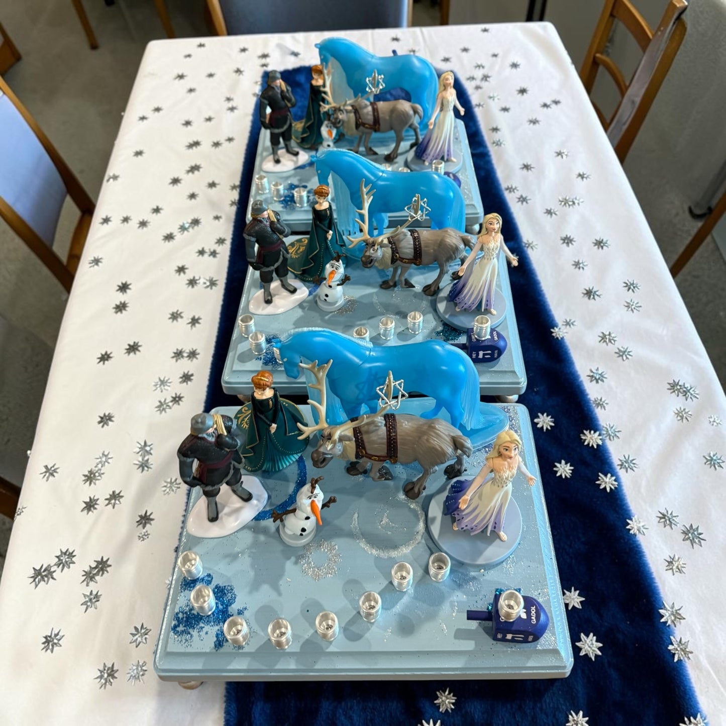 Frozen Menorah Princess Menorah Classic Disney Judaica Hanukkiah Anna and Elsa