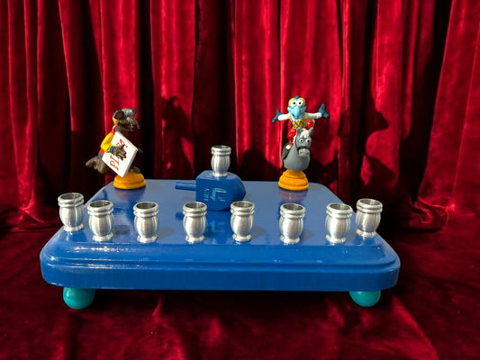 Collectors Muppets Gonzo and Ralph Vintage Repurposed Figures Menorah Hanukah Chanukah judaica