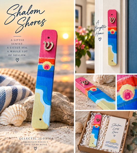 Shalom Shores Hand-Painted Mezuzah