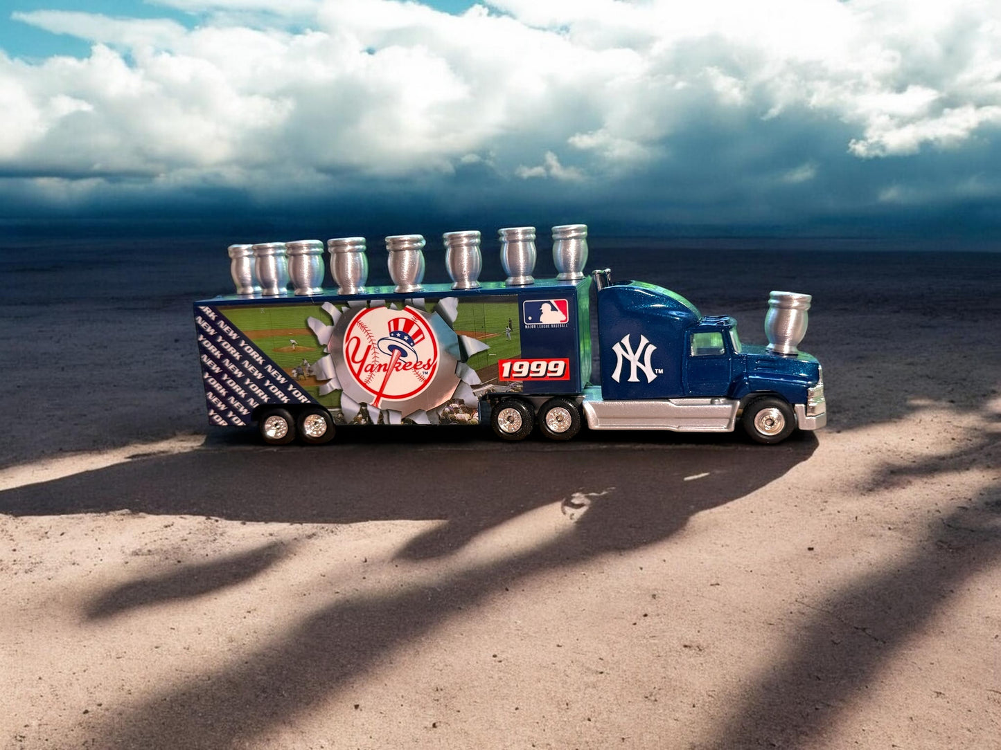 Vintage Yankees Baseball Collectible Truck Menorah