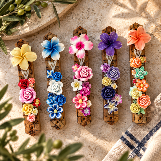Garden of Shalom Floral Mezuzah Collection