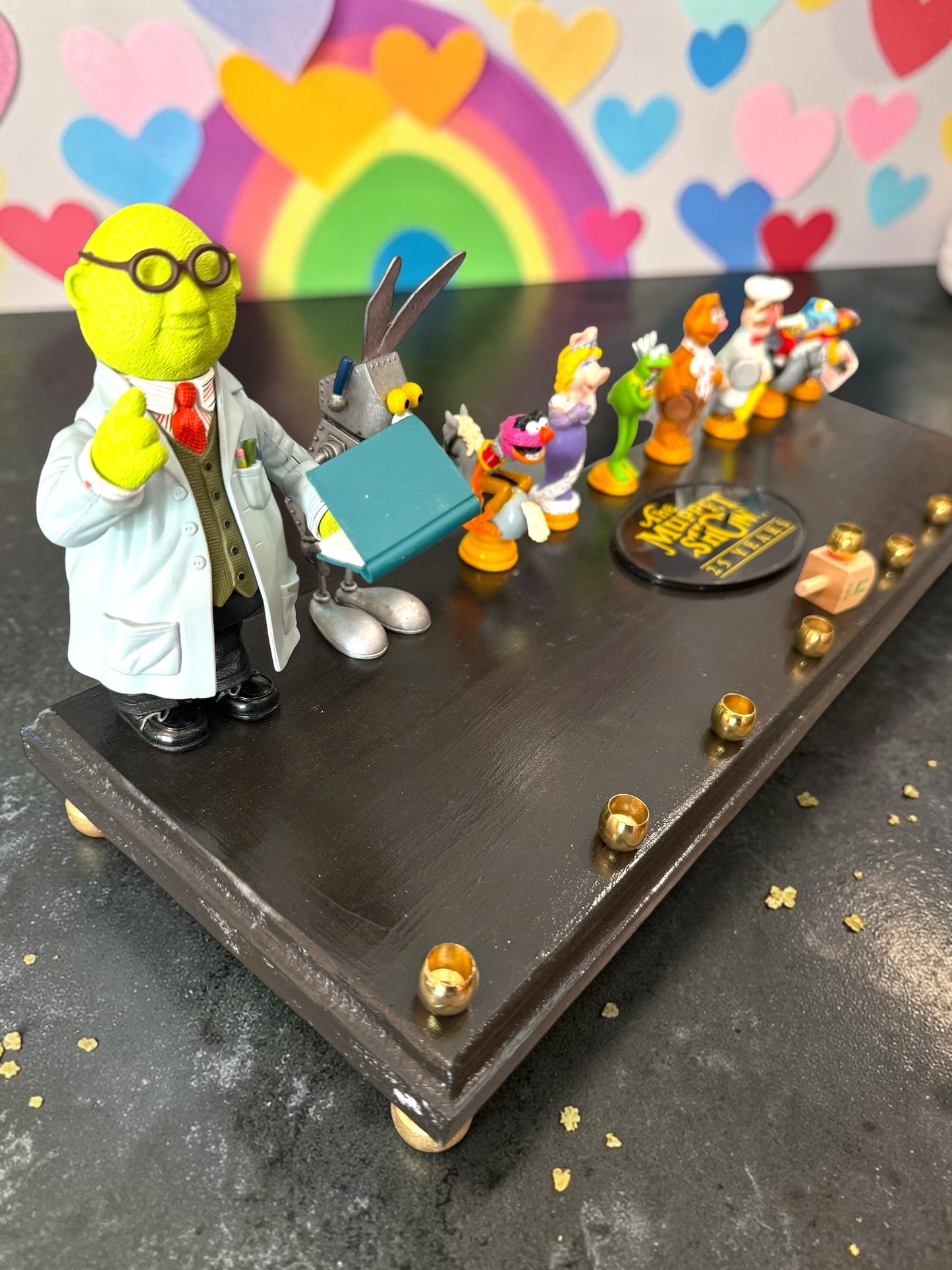 Collectors Muppets Vintage Repurposed Figures Menorah Hanukah Chanukah Judaica