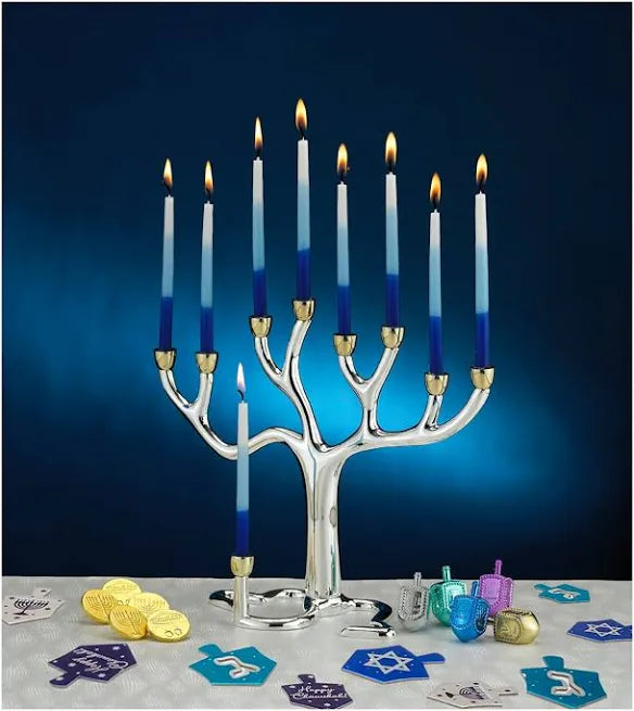 Blue and White Chanukah Candles