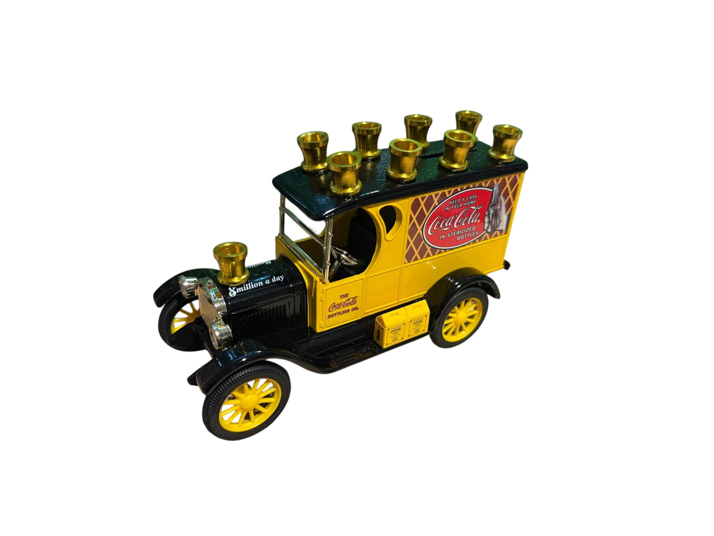 Vintage Coca Cola Collectible Automobile Bank Menorah