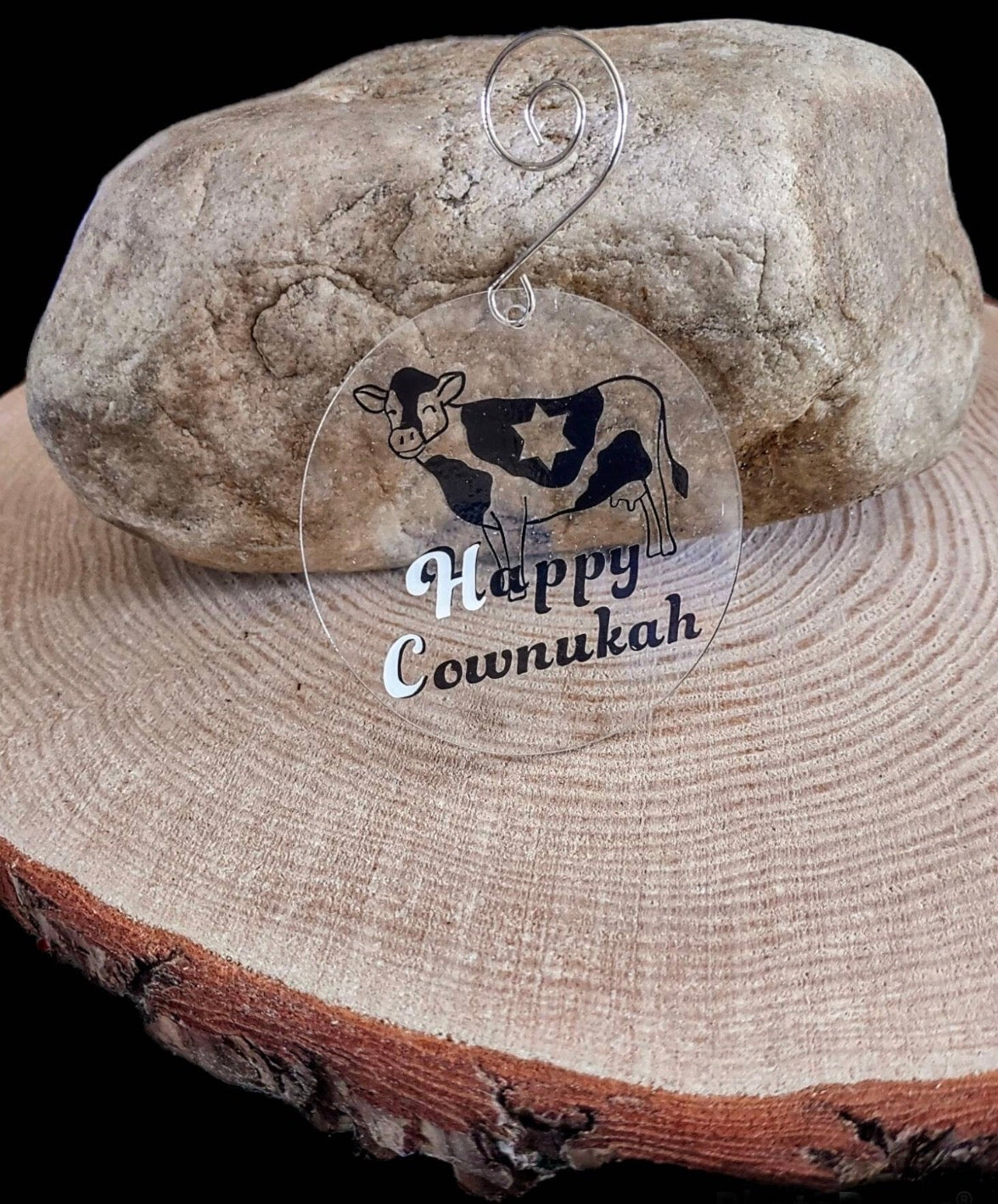 Happy Llamakah, Happy Cownuka funny Jewish ornament