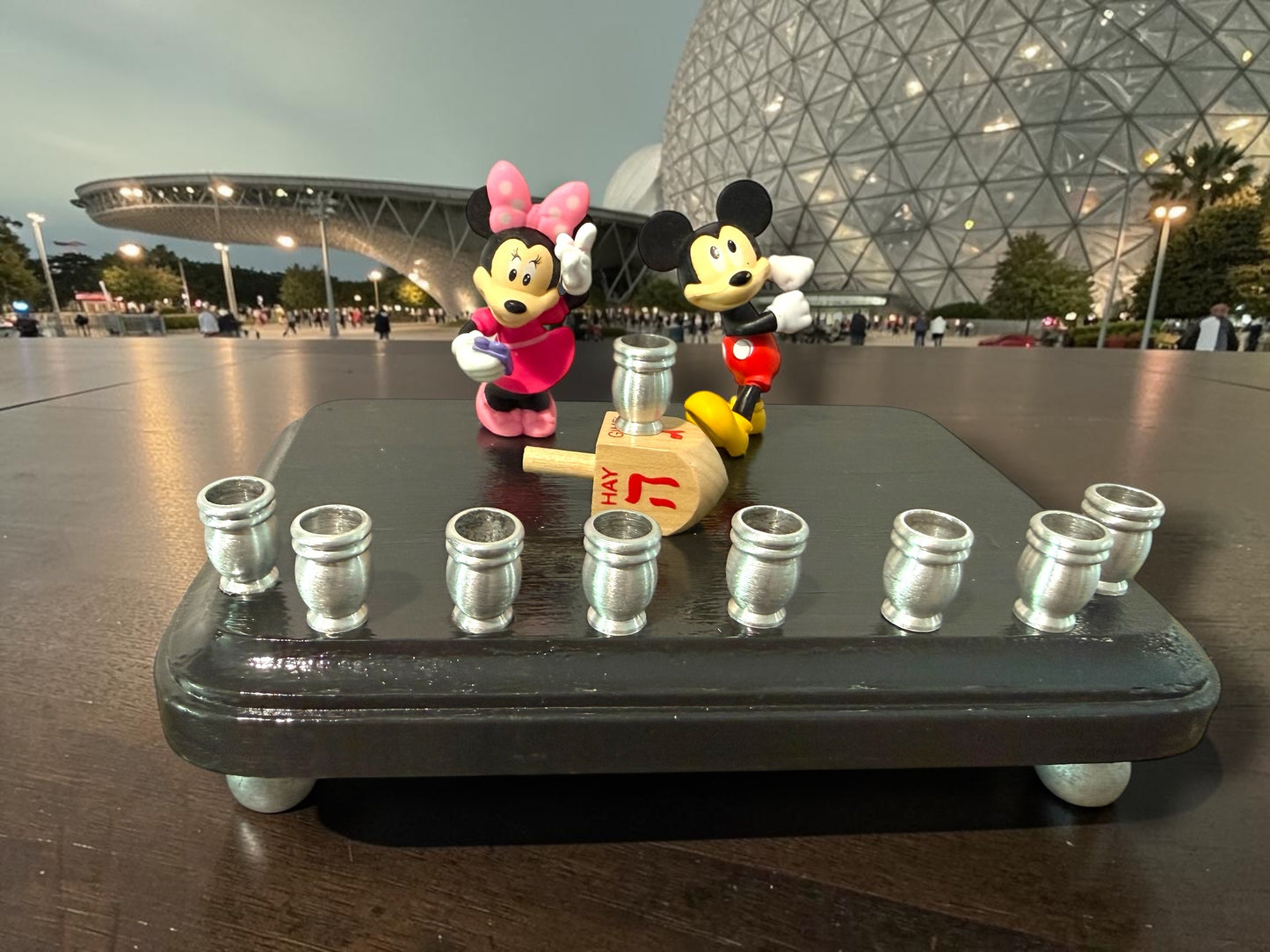 Mickey & Minnie Mouse Chanukah Menorah