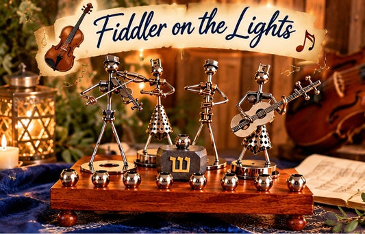 Hanukkah Quartet Menorah | One-of-a-Kind Iron Art Menorah