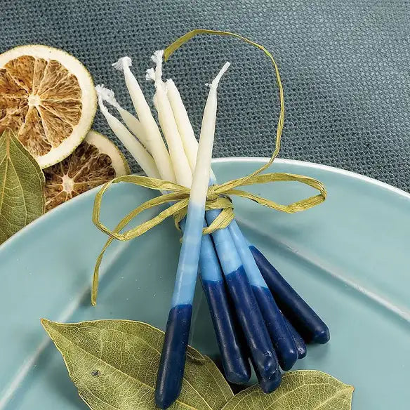 Blue and White Chanukah Candles