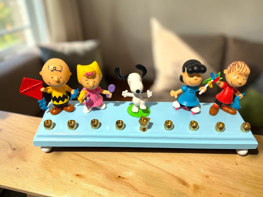 Vintage Peanuts Hanukkah Menorah