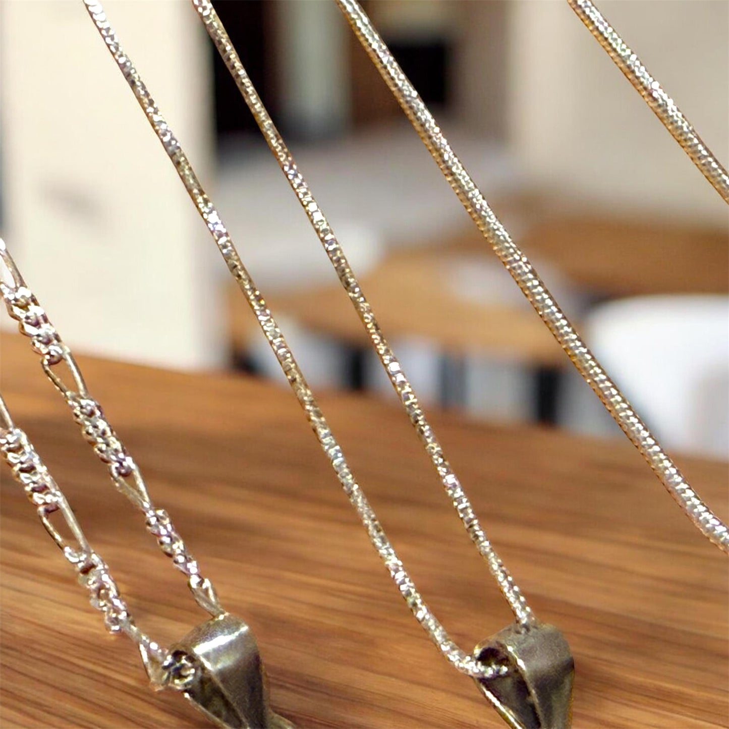 Sterling Silver Jewish Star of David Pendant Necklace with Natural Gemstone