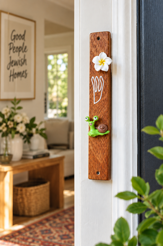 Slow & Steady Mezuzah | Garden of Shalom Collection