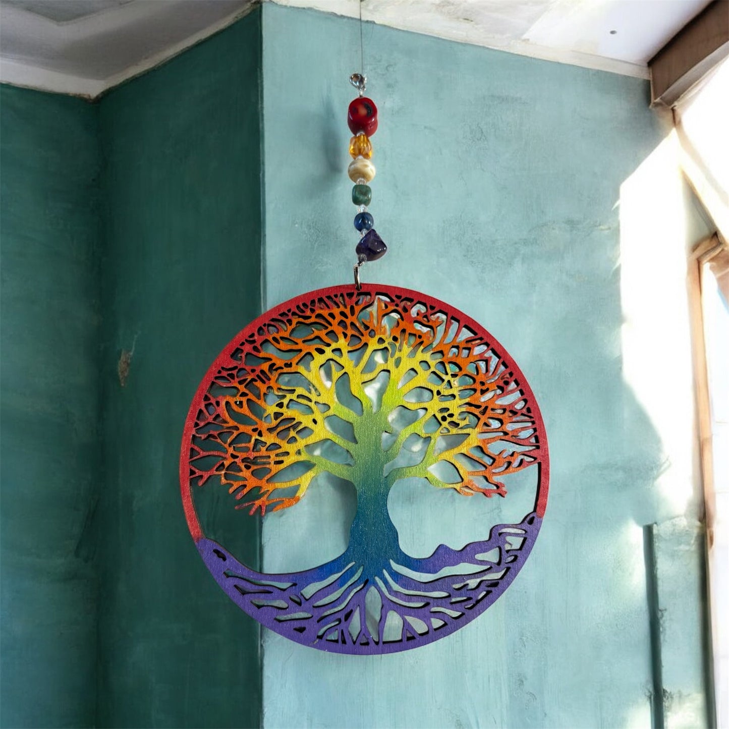 Rainbow Tree of Life Hanging Decor